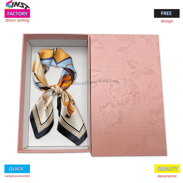 Pink Sky Cover Silk Scarf Opari kutxa: zeremonia sentsazioa bihotzean