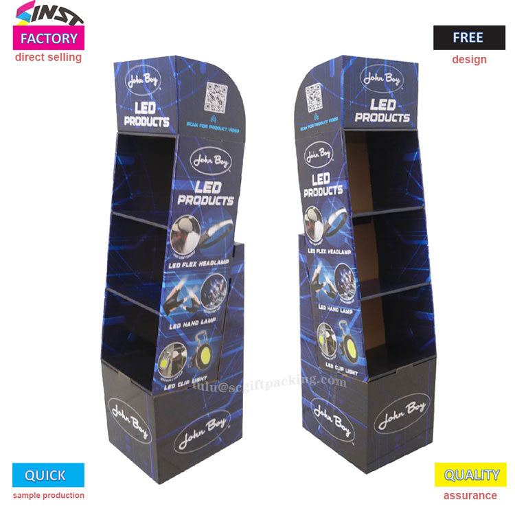 LED produktua kartoizko pantaila korrugatua