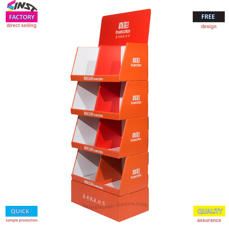 Paperezko eskuoihal korrugatuzko kutxa erakusleihoa