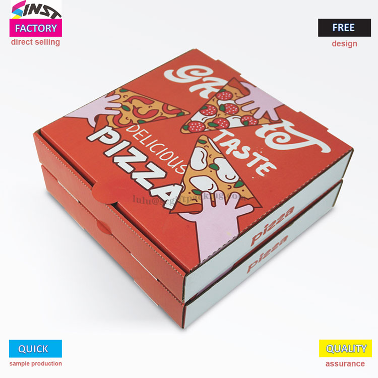 Gorria Cowhide Pizza kutxa korrugatua